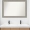 Parlor Silver Non-Beveled Custom Framed Bathroom Vanity Wall Mirror